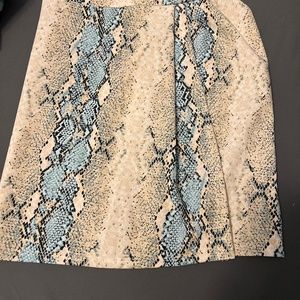 Snake print skirt